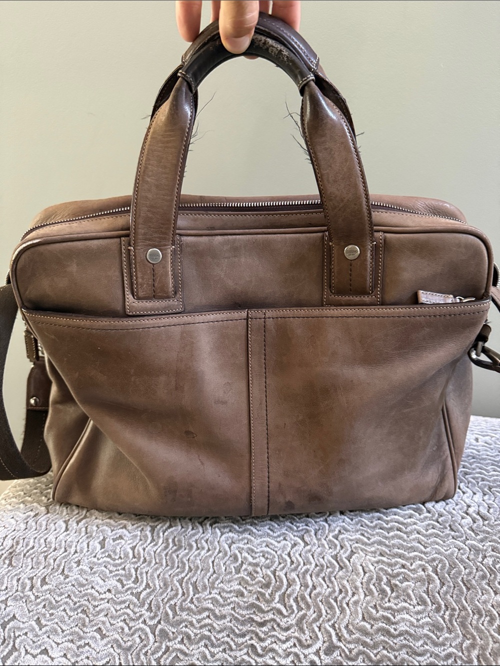 Coach Brown Leather Briefcase Tote